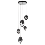 Chrysalis 5 Light Mixed Crystal Pendant White BP Long By Hubbardton Forge