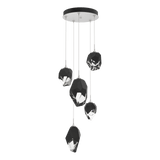 Chrysalis 5 Light Mixed Crystal Pendant White BP Standard By Hubbardton Forge