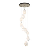 Chrysalis 9-Light Crystal Chandelier Large in Soft Gold, White Crystal by Hubbardton Forge