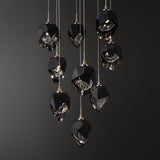 Chrysalis 9-Light Crystal Chandelier Small detail, by Hubbardton Forge