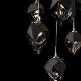 Chrysalis 9-Light Crystal Chandelier Small detail, by Hubbardton Forge