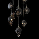 Chrysalis 9-Light Crystal Chandelier Small detail, by Hubbardton Forge