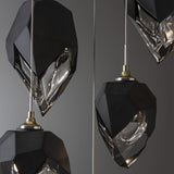 Chrysalis 9-Light Mixed Crystal Chandelier detail in Modern Brass, Black Crystal, Long, by Hubbardton Forge