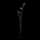 Chrysalis Floor Lamp detail in Ink, Black Crystal, by Hubbardton Forge