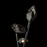 Chrysalis Floor Lamp detail in Ink, Black Crystal, by Hubbardton Forge