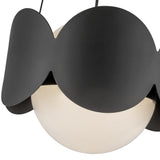 Ciel Chandelier Black Opal Glass By Kuzco - Detailed View