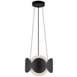 Ciel Chandelier Black Opal Glass By Kuzco - Front View