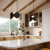 Ciel Chandelier Black Opal Glass By Kuzco - Lifestyle View