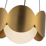 Ciel Chandelier Brushed Gold Opal Glass By Kuzco - Detailed View