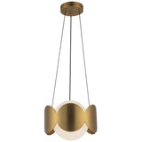 Ciel Chandelier Brushed Gold Opal Glass By Kuzco - Front View