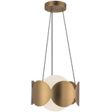 Ciel Chandelier Brushed Gold Opal Glass By Kuzco