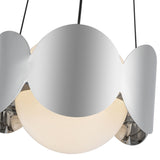 Ciel Chandelier Chrome Gold Opal Glass By Kuzco - Detailed View