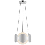 Ciel Chandelier Chrome Gold Opal Glass By Kuzco