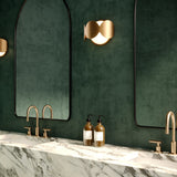 Ciel Wall Sconce Brushed Gold Opal Glass By Kuzco - Lifestyle View