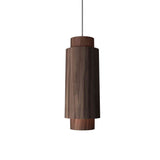 Cilindrica Pendant Lamp by Accord Lamps-American Walnut, ,| Casa Di Luce Lighting