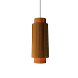 Cilindrica Pendant Lamp by Accord Lamps-Teak, ,| Casa Di Luce Lighting