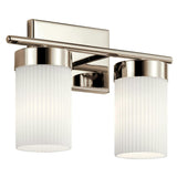 Ciona Wall Sconce 2 Lights Polished Nickel By Kichler