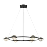 Circolo Chandelier 36 Inch Black by Eurofase