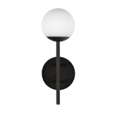 Claremont Wall Sconce Black Opal Matte Glass By Kuzco
