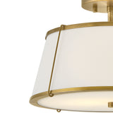 Clarke Semi Flush Mount Lacquered Dark Brass By Hinkley Detailed View