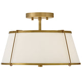 Clarke Semi Flush Mount Lacquered Dark Brass By Hinkley Front View 1
