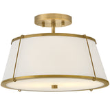 Clarke Semi Flush Mount Lacquered Dark Brass On By Hinkley