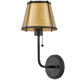 Clarke Single Light Sconce Black Lacquered Dark Brass By Hinkley 1