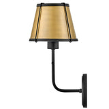 Clarke Single Light Sconce Black Lacquered Dark Brass By Hinkley Side View