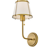 Clarke Single Light Sconce Lacquered Dark Brass By Hinkley-Front View