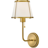 Clarke Single Light Sconce Lacquered Dark Brass By Hinkley-Front View 1