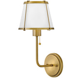 Clarke Single Light Sconce Lacquered Dark Brass By Hinkley-Front View 2