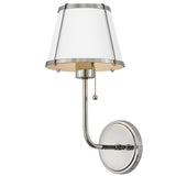 Clarke Single Light Sconce Polished Nickel Matte White By Hinkley 2