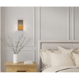 Clean Wall Sconce with Slate Accent by Accord in Bedroom