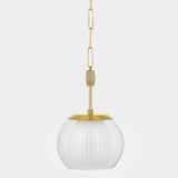 Clementon Pendant Light Aged Brass By Hudson Valley Front View1