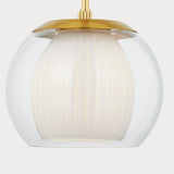 Clementon Pendant Light Aged Brass Medium By Hudson Valley Detailed View3