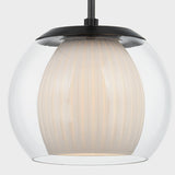 Clementon Pendant Light Distressed Bronze Medium By Hudson Valley Detailed View