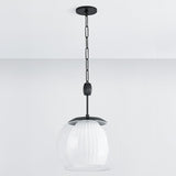 Clementon Pendant Light Distressed Bronze Medium By Hudson Valley Front View