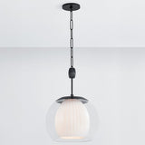 Clementon Pendant Light Distressed Bronze Medium By Hudson Valley With Light