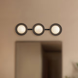 Cleo Vanity Light Black Opal Glass Kuzco - Lifestyle View