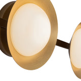 Cleo Vanity Light Brushed Gold Opal Glass Kuzco - Detailed View