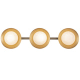 Cleo Vanity Light Brushed Gold Opal Glass Kuzco