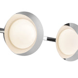 Cleo Vanity Light Chrome Opal Glass Kuzco - Detailed View