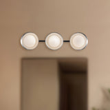 Cleo Vanity Light Chrome Opal Glass Kuzco - Lifestyle View