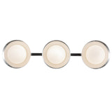 Cleo Vanity Light Chrome Opal Glass Kuzco