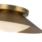 Cleo Wall Sconce Brushed Gold Opal Glass By Kuzco - Detailed View