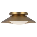 Cleo Wall Sconce Brushed Gold Opal Glass By Kuzco - Side View