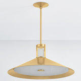 Clermont Pendant Aged Brass Medium By Hudson Valley Down View