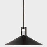 Clermont Pendant Distressed Bronze Small By Hudson Valley Side View