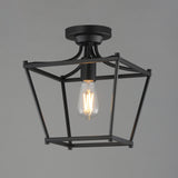 Clifton Single Semi-Flush Pendant Black by Maxim Lighting