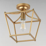 Clifton Single Semi-Flush Pendant Natural Aged Brass by Maxim Lighting